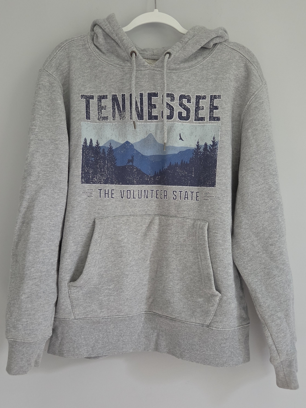 State of Mind Tennessee Mountain Graphic Hoodie - Gray & Blue